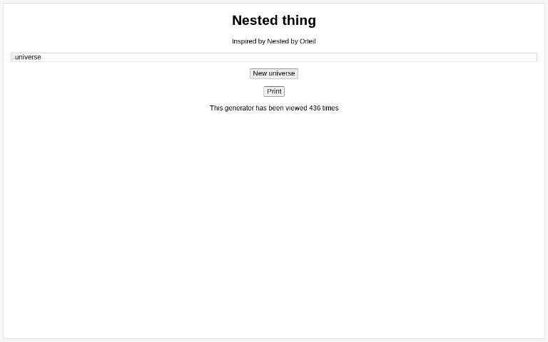 Nested thing ― Perchance Generator