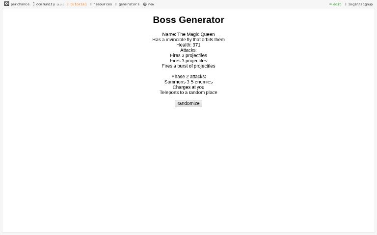 boss-generator-perchance