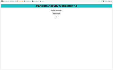 Random Activity Generator