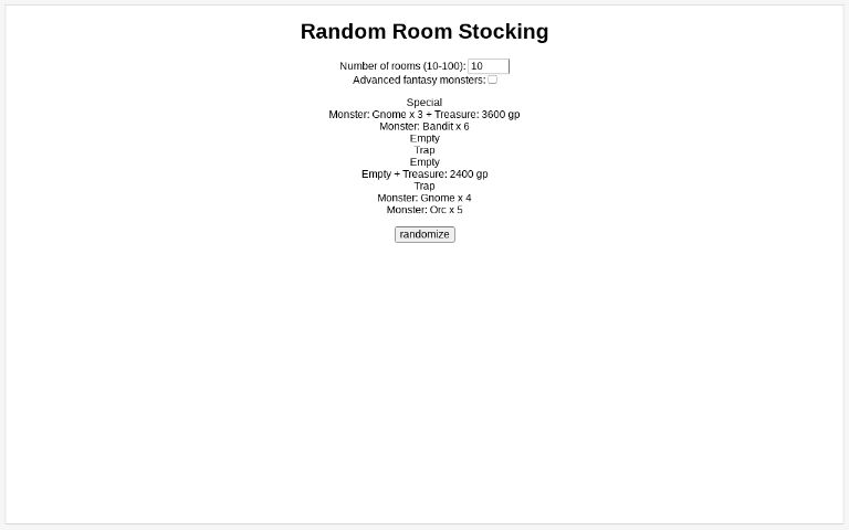 Random Room Stocking ― Perchance Generator