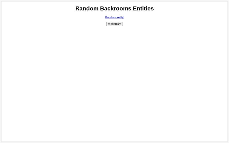 Random Backrooms Level ― Perchance Generator