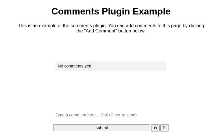 Comments Plugin Example
