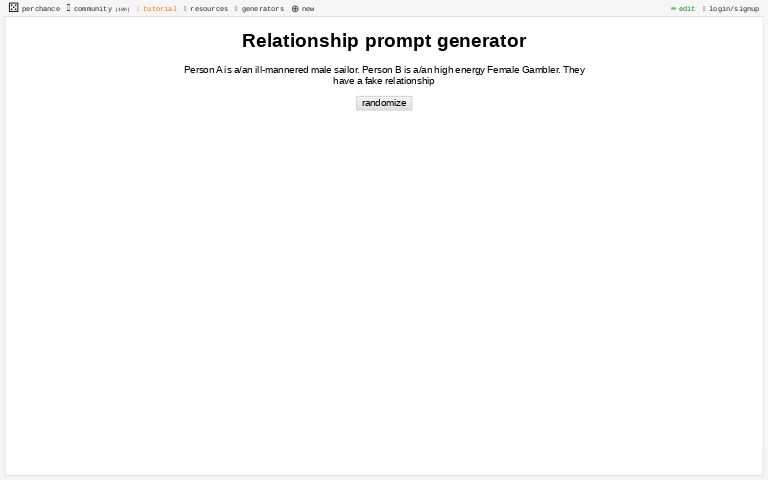 Relationship prompt generator