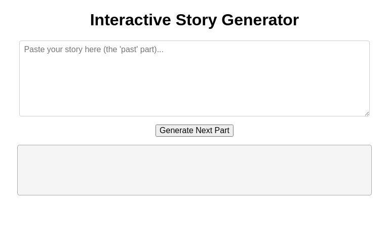 Interactive Story Generator