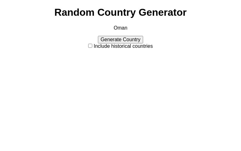 Random Country Generator