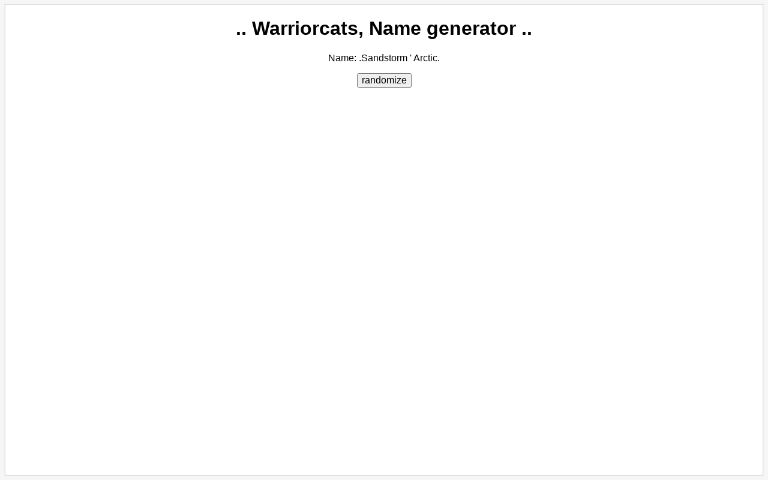 warriorcats-name-generator