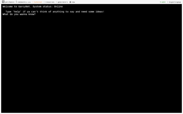 Interative Terminal Template ― Perchance Generator