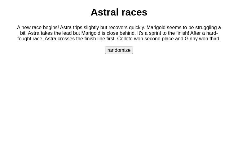 Astral races ― Perchance Generator
