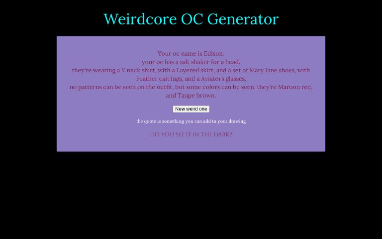 weirdcore-oc-generator