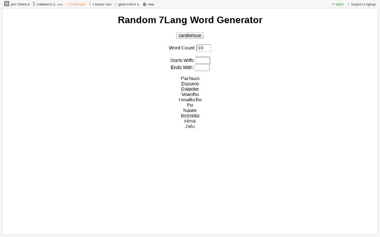 Random 7Lang Word Generator