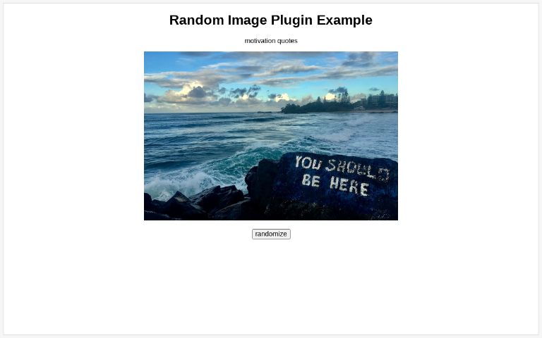 Random Image Plugin Example