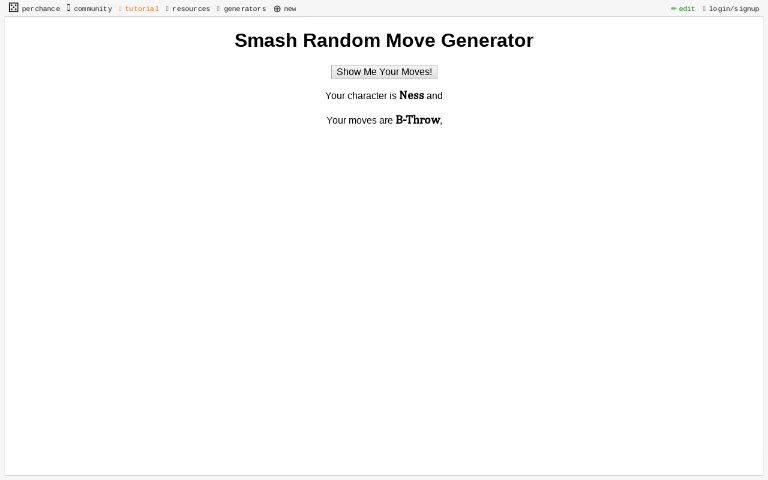 Smash Random Move Generator