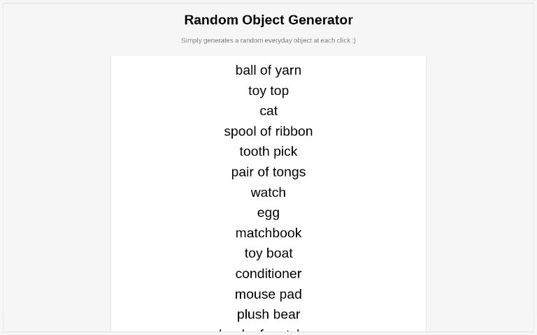 Random Object Generator