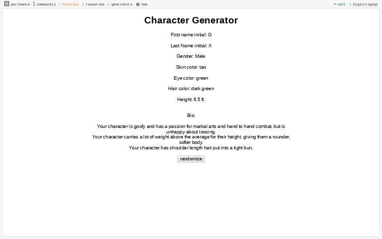 Character Generator