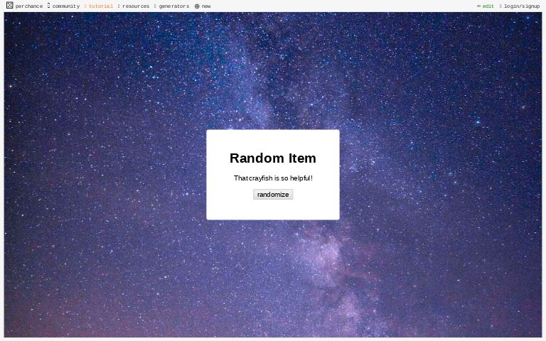 Random Item ― Perchance Generator