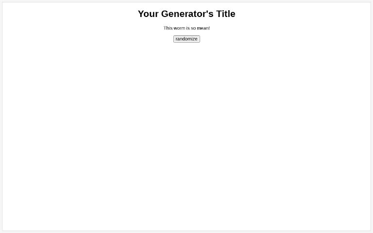 Minimal ― Perchance Generator