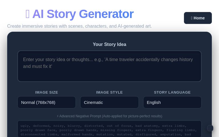 🎬 AI Story Generator