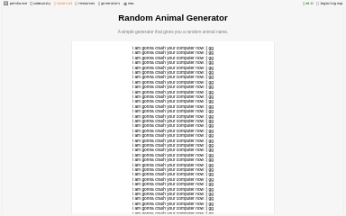 Random Animal Generator