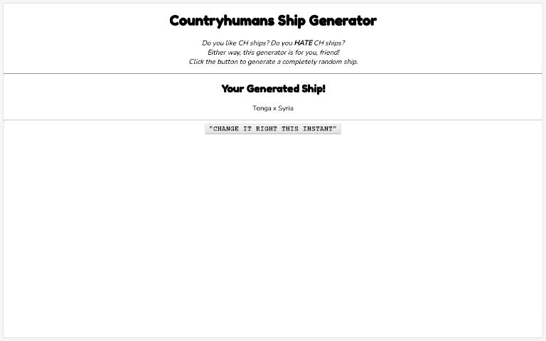 Countryhumans Ship Generator