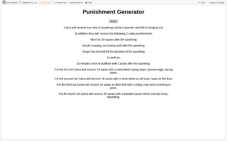 Punishment Generator