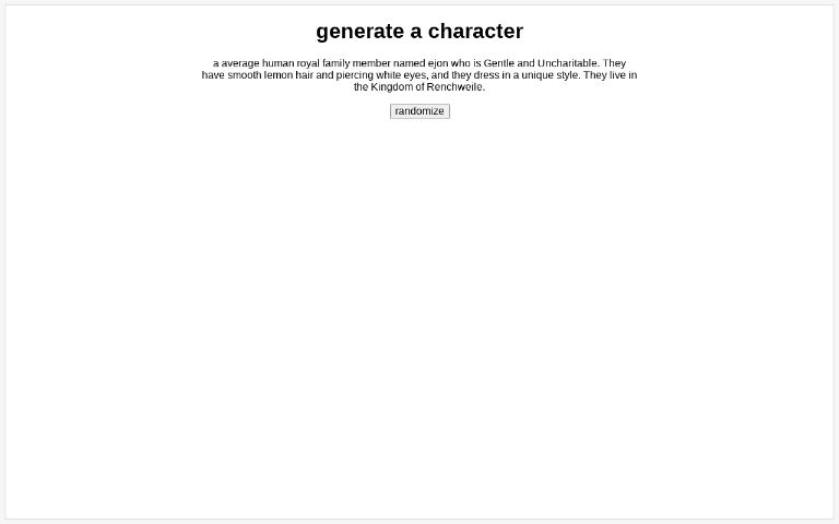 generate a character