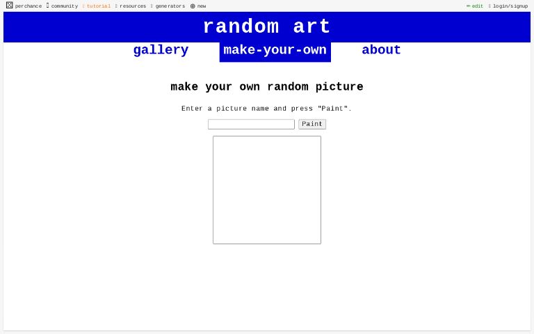 Random art ― Perchance Generator