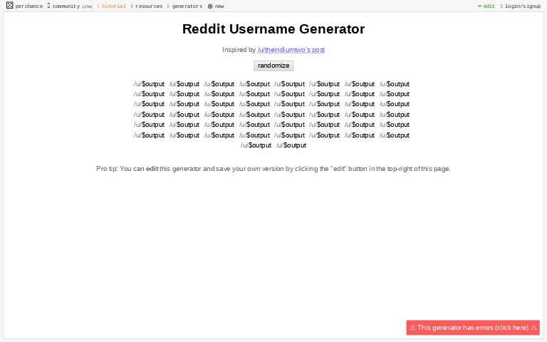 Reddit Username Generator