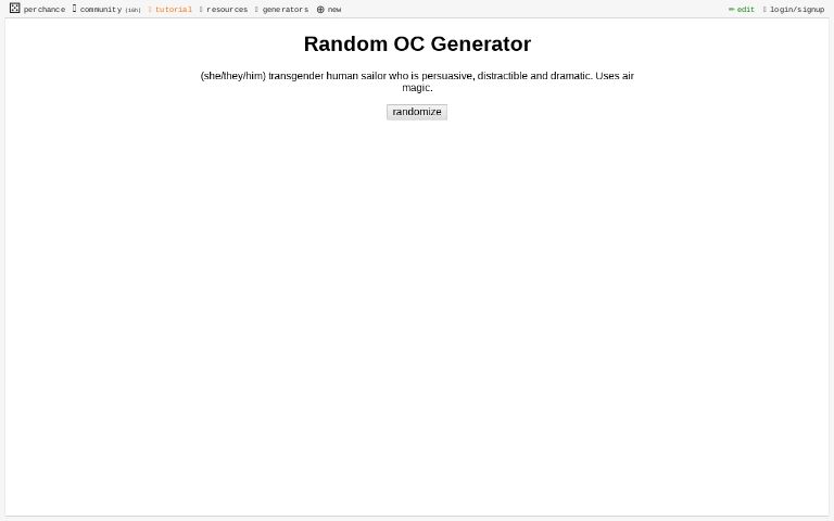 Random OC Generator
