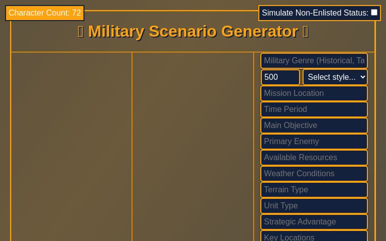 🪖 Military Scenario Generator 🪖