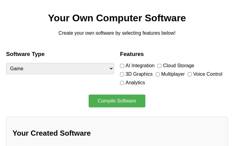 Your Own Computer Software ― Perchance Generator