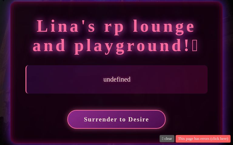 Lina's rp lounge and playground!💜 ― Perchance Generator