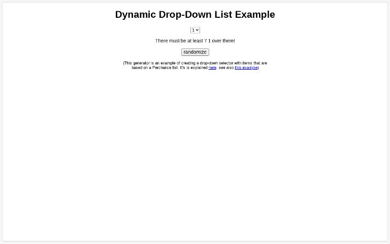 Dynamic Drop-Down List Example ― Perchance Generator