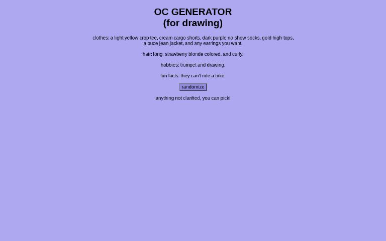 OC GENERATOR (for drawing)