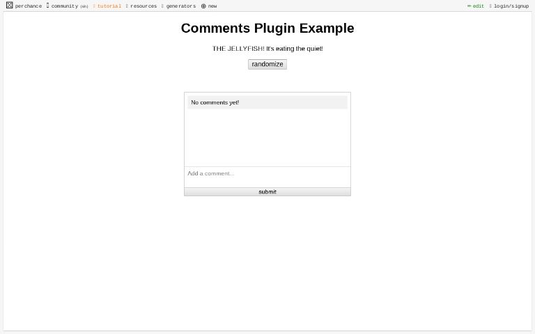 Comments Plugin Example