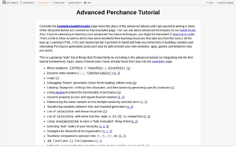 Advanced Perchance Tutorial ― Perchance Generator
