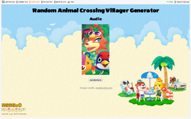 Random Animal Crossing Villager Generator ― Perchance