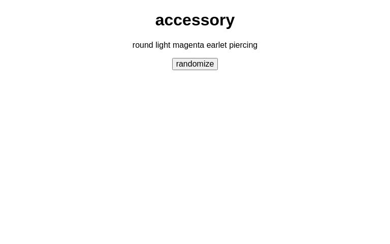 accessory ― Perchance Generator