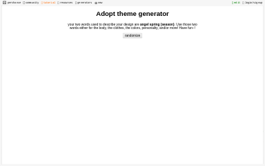 Adopt Theme Generator Perchance Org