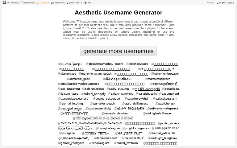 Aesthetic Japanese Username Generator - amarelogiallo