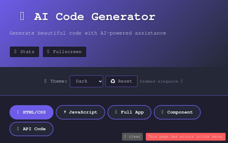 🚀 AI Code Generator