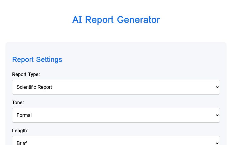 AI Report Generator