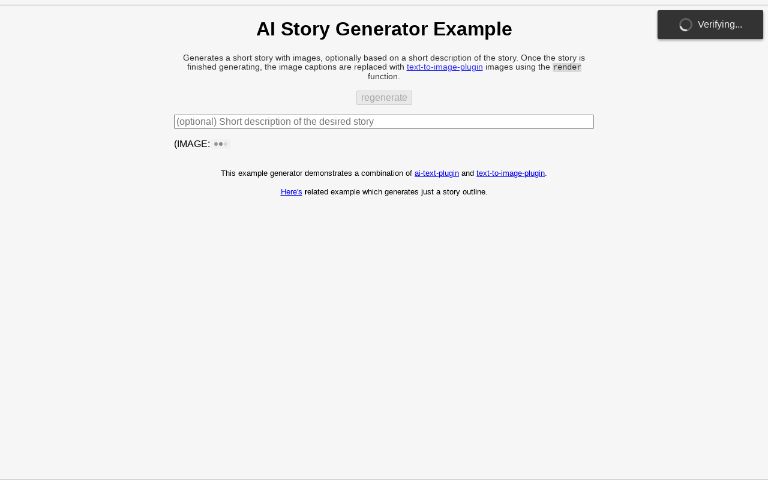 AI Story Generator Example