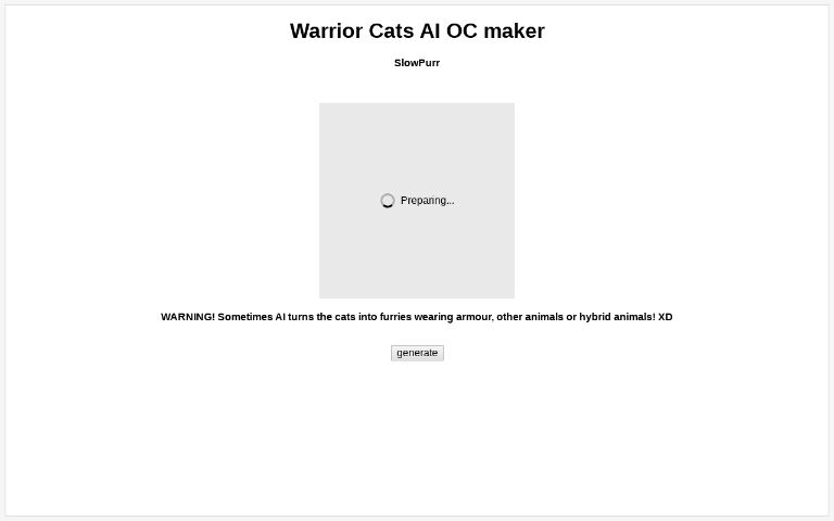 Character.AI - WarriorCatsOCBuilder
