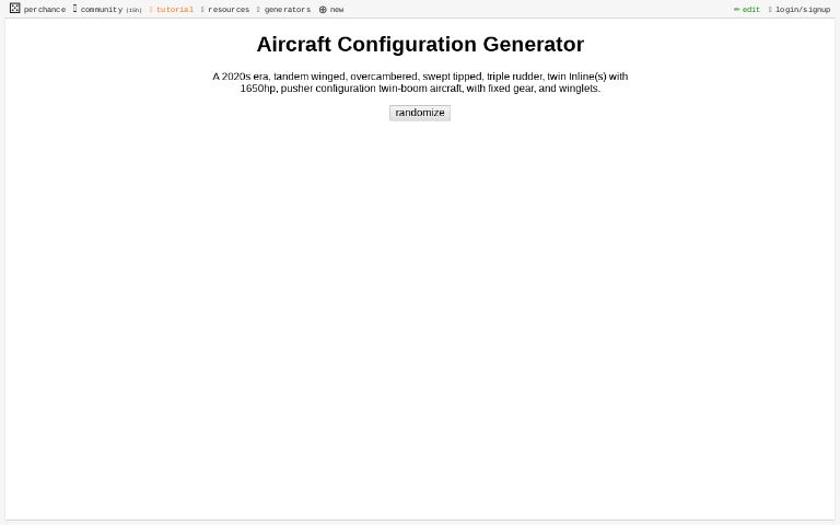 Aircraft Configuration Generator
