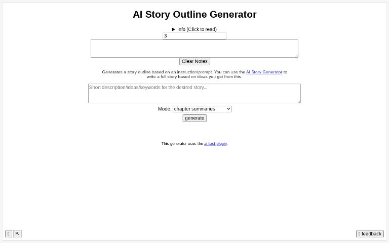 AI Story Outline Generator (free, no sign-up, unlimited)