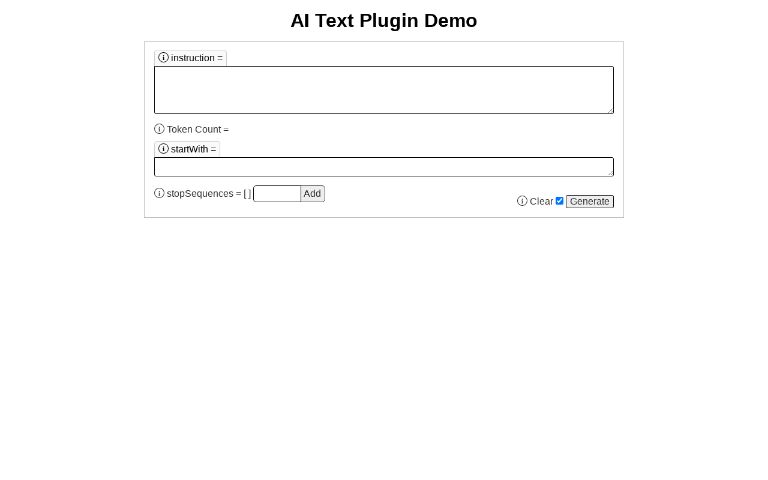 AI Text Plugin Demo