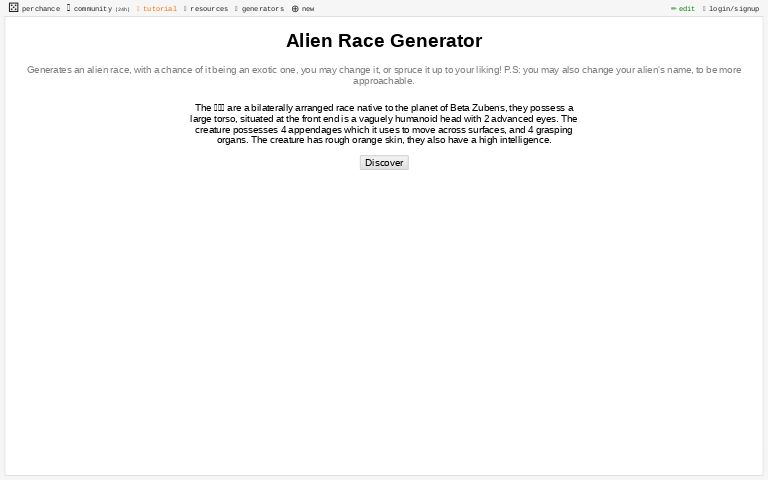 Alien Race Generator