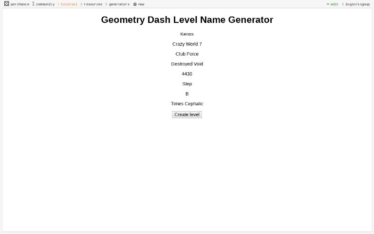 geometry dash name generator