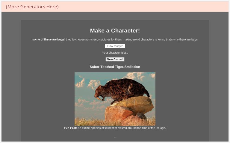 Random Animal Generator