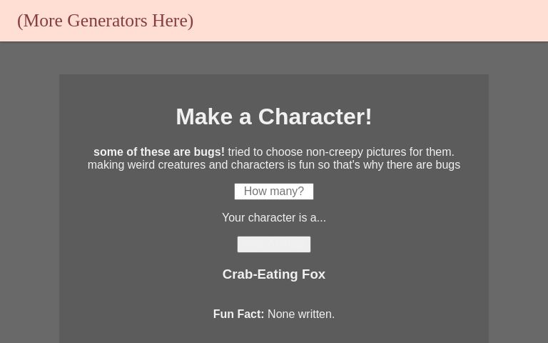 Random Animal Generator
